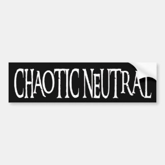 Autocollant De Voiture "Neutre chaotique "