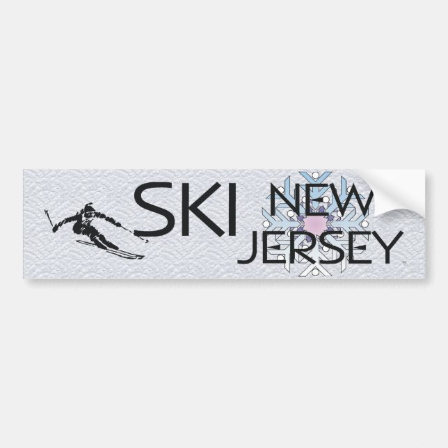 Autocollant De Voiture New Jersey SUPÉRIEUR de ski (Devant)