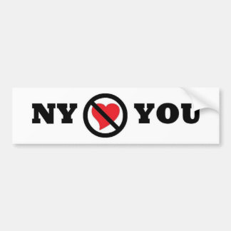 Autocollant De Voiture New York ne vous aime pas adhésif pour pare-chocs