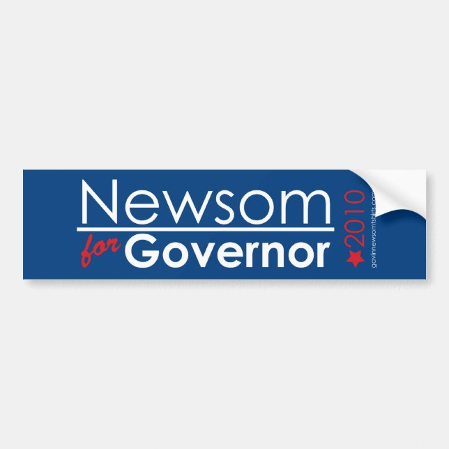 Autocollant De Voiture Newsom pour le gouverneur (Devant)