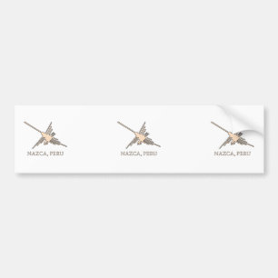 Autocollant De Voiture Newsprint de Nazca Hummingbird