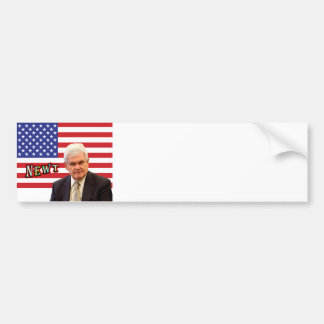 Autocollant De Voiture Newt Gingrich & U.S. Flag - Écrivez votre propre t