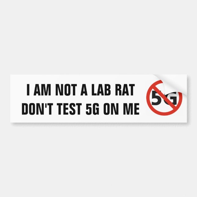 Autocollant De Voiture N'examinez pas 5G sur moi adhésif pour pare-chocs (Devant)