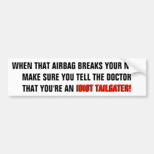 Autocollant De Voiture Nez cassé du non-respect des distances de sécuri