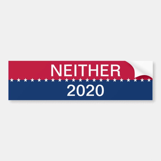 Autocollant De Voiture Ni l'un ni l'autre 2020 (Devant)