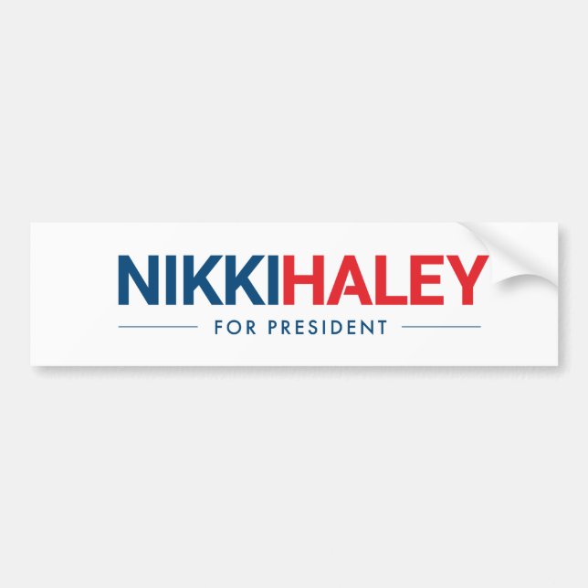 Autocollant De Voiture Nikki Haley à la présidence 2024 (Devant)