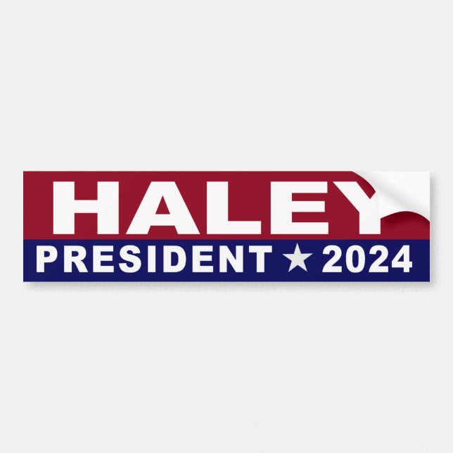 Autocollant De Voiture Nikki Haley à la présidence 2024 (Devant)