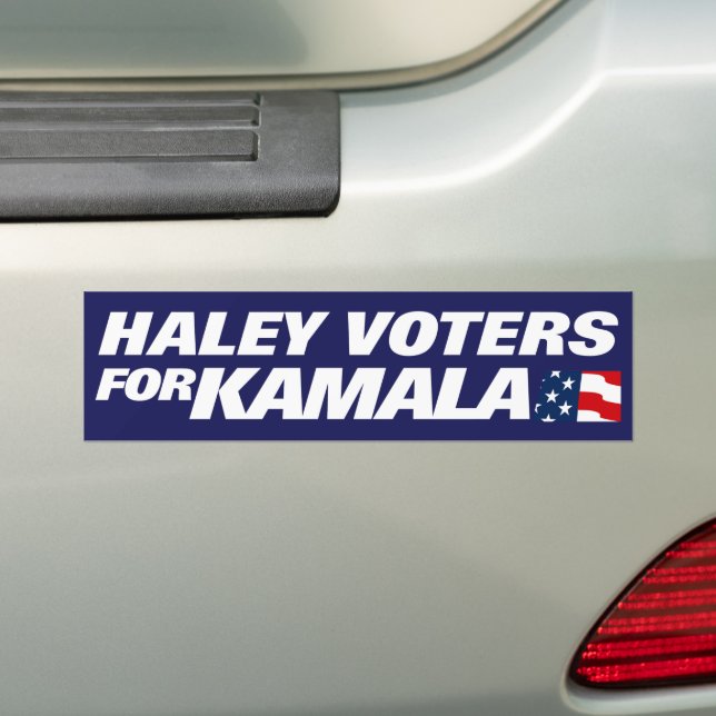 Autocollant De Voiture Nikki Haley Supporters pour Kamala Harris 2024 (En voiture)