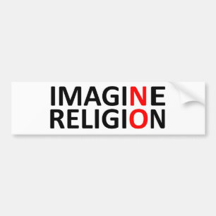 Autocollant De Voiture N'imaginez aucune religion