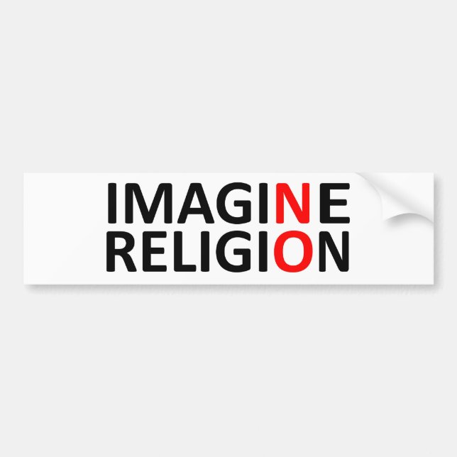 Autocollant De Voiture N'imaginez aucune religion (Devant)