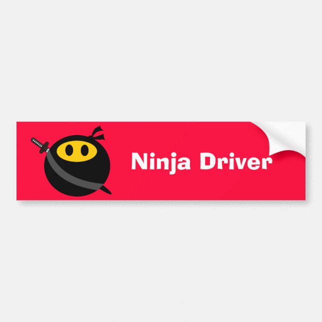 Autocollant De Voiture Ninja font face (Devant)