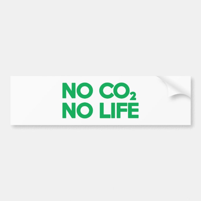 AUTOCOLLANT DE VOITURE NO CO2 PAS DE VIE (Devant)