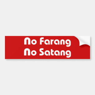 Autocollant De Voiture No Farang No Satang