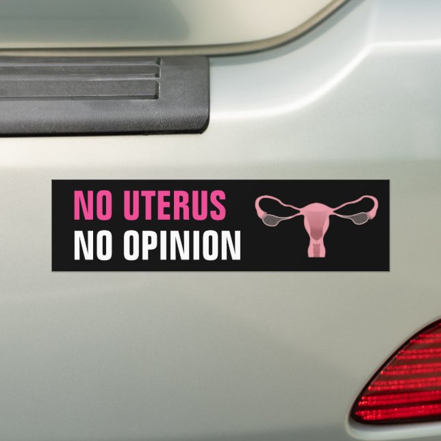 Autocollant De Voiture No Uterus No Opinion Pro Choice Feminist (En voiture)