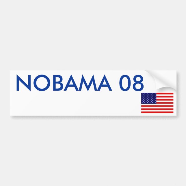 AUTOCOLLANT DE VOITURE NOBAMA 08 (Devant)