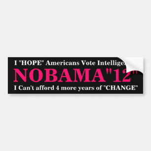 Autocollant De Voiture NOBama "12"