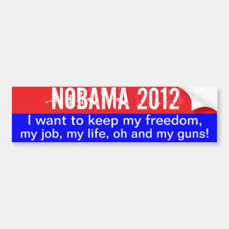 Autocollant De Voiture Nobama 2012 - gardez la liberté