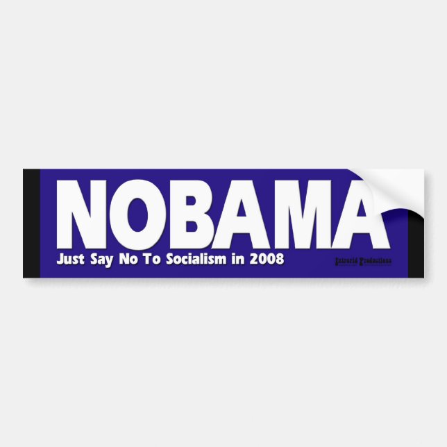 Autocollant De Voiture NOBAMA - Dites juste non au socialisme (Devant)