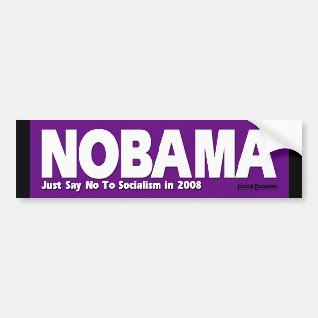 Autocollant De Voiture NOBAMA - Dites juste non au socialisme (Devant)
