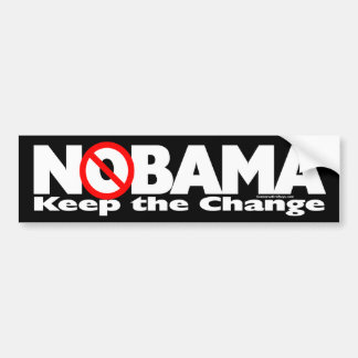 Autocollant De Voiture NoBama : Gardez le changement