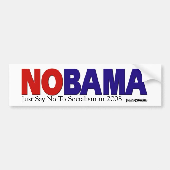Autocollant De Voiture NOBAMA rouge et bleu - adhésif pour pare-chocs (Devant)