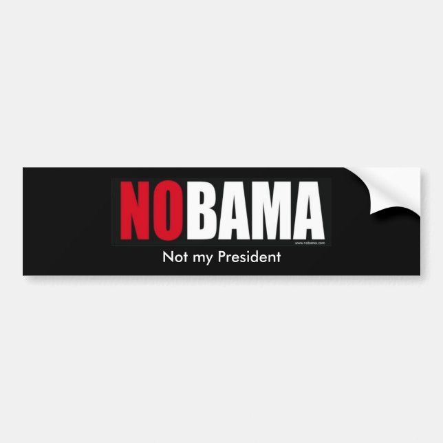 Autocollant De Voiture nobamabumper, non mon président, non mon président (Devant)
