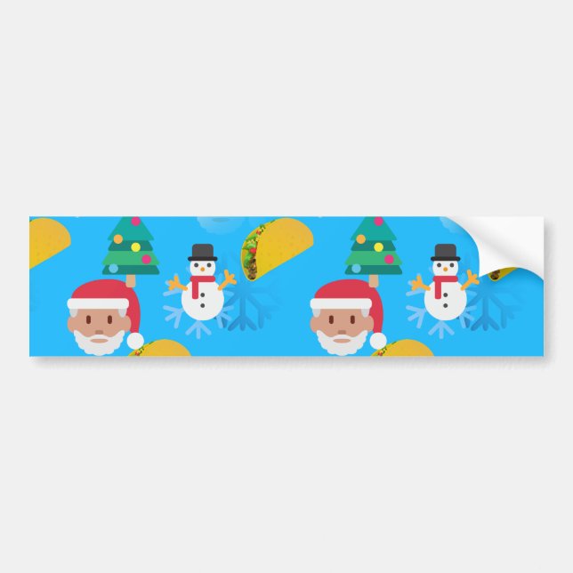 Autocollant De Voiture noël taco emoji (Devant)