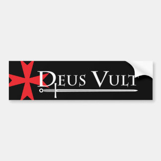 Autocollant De Voiture Noir d'adhésif pour pare-chocs de Deus Vult (Dieu