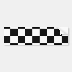 Autocollant De Voiture Noir et blanc Checkered