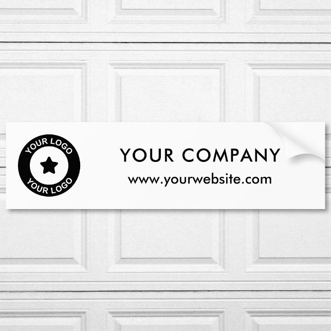 Autocollant De Voiture Nom de logo d'entreprise personnalisé et site Web (Créateur téléchargé)