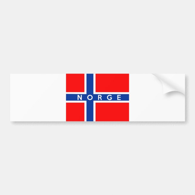 Autocollant De Voiture nom des textes de norge de pays de drapeau de la (Devant)