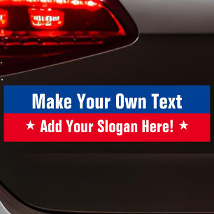 Autocollant De Voiture Nom du candidat - Message d'élection - Faites votr