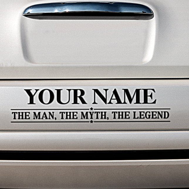 Autocollant De Voiture Nom Personnalisé L'Homme Le Mythe La Légende (Créateur téléchargé)