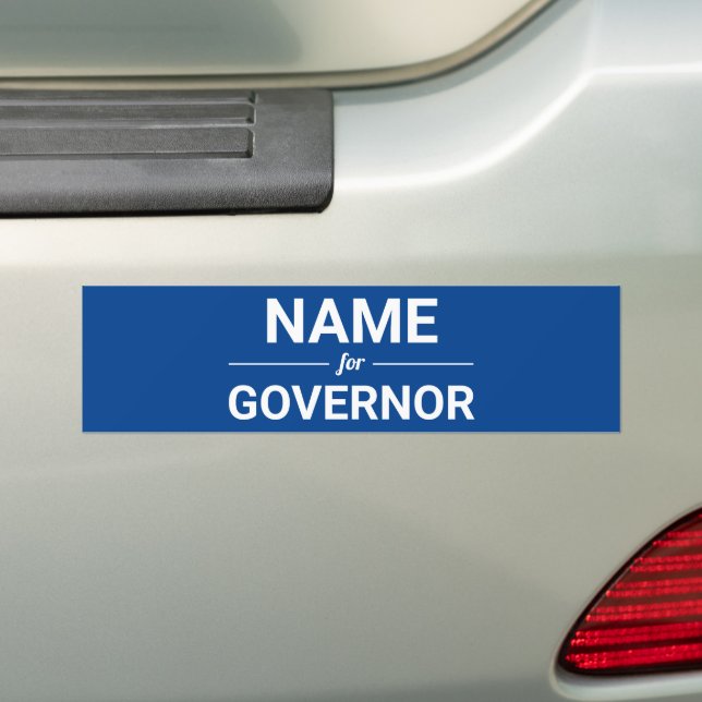 Autocollant De Voiture Nom personnalisé pour l'élection du gouverneur ble (En voiture)