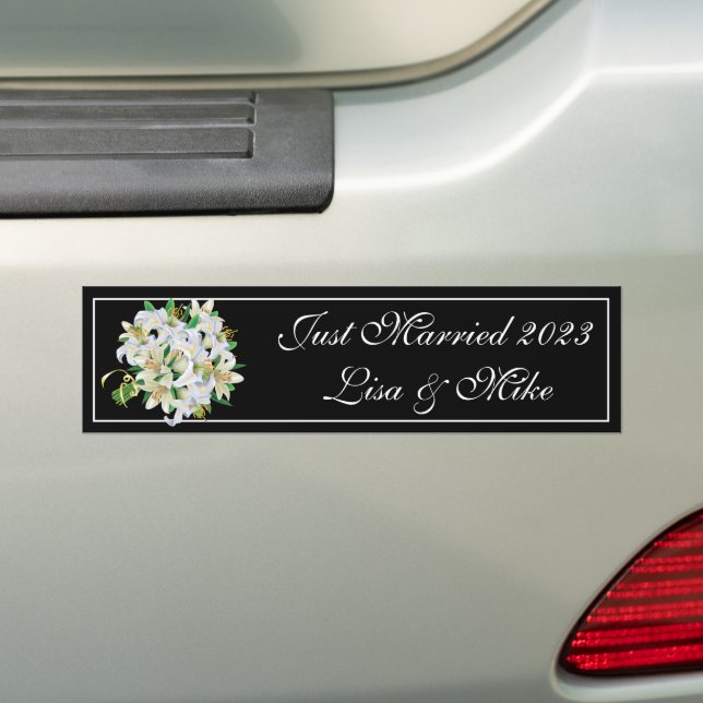 Autocollant De Voiture Nom Personnalisé Sticker Bumper Marié (En voiture)