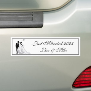 Autocollant De Voiture Nom Personnalisé Sticker Bumper Marié