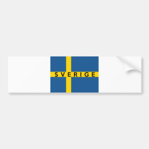 Autocollant De Voiture nom suédois des textes de pays de drapeau de