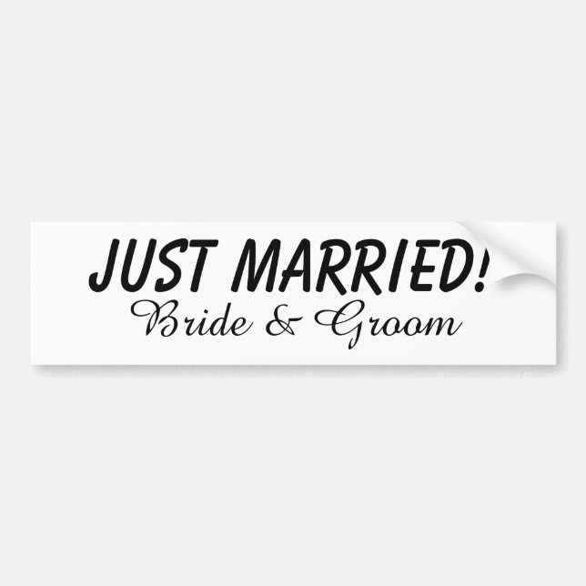 Autocollant De Voiture Noms des Mariages de mariées et de mariées (Devant)