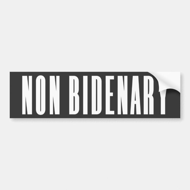 Autocollant De Voiture Non Bidenary | Anti Joe Biden | Sombre (Devant)