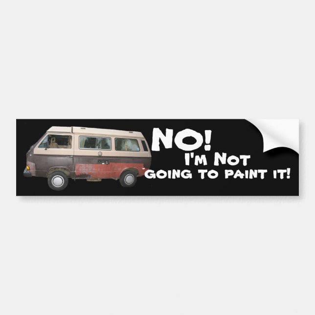 Autocollant De Voiture Non ! Je ne vais pas le peindre ! (Devant)