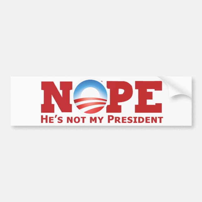 Autocollant De Voiture Nope anti-obama (Devant)
