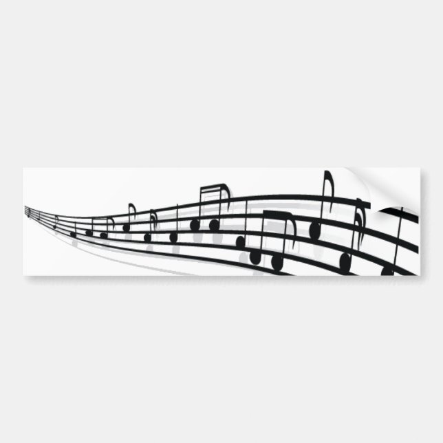 Autocollant De Voiture Notes de musique (Devant)
