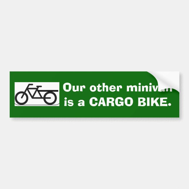 Autocollant De Voiture Notre autre monospace est un VÉLO de CARGAISON (Devant)