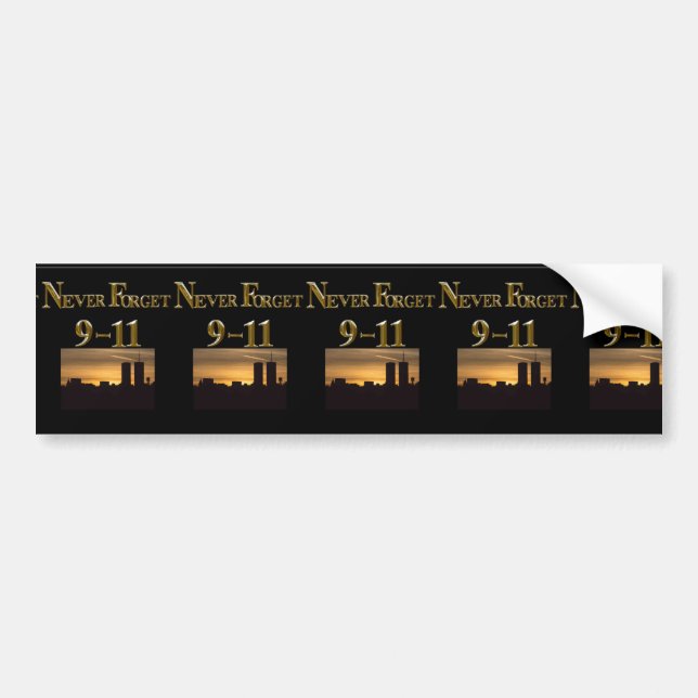 AUTOCOLLANT DE VOITURE N'OUBLIEZ JAMAIS 9-11 (Devant)