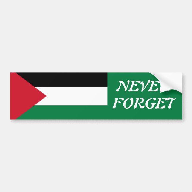Autocollant De Voiture N'oubliez jamais la Palestine (Devant)