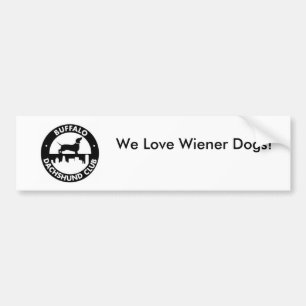 Autocollant De Voiture Nous aimons des chiens de saucisse ! Adhésif pour
