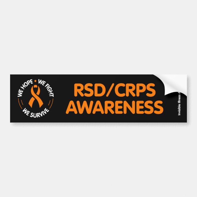 Autocollant De Voiture Nous Espérons Combattre Nous Survivons...RSD/CRPS (Devant)