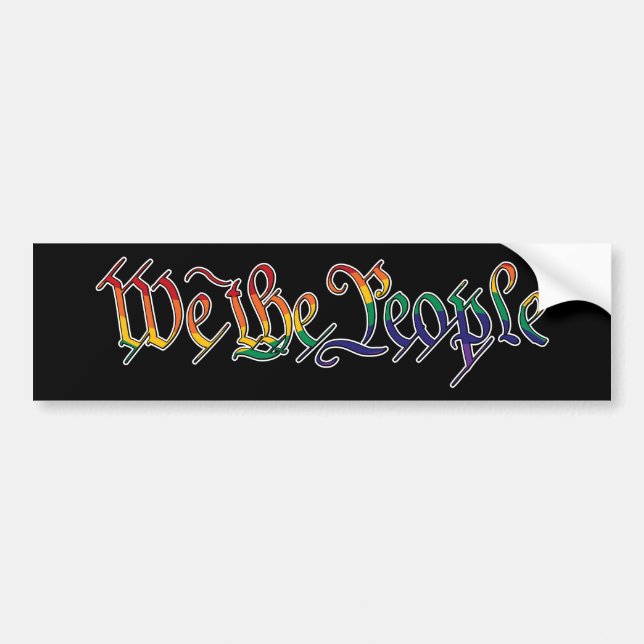 Autocollant De Voiture Nous Le Peuple — "Arc En Ciel" (Devant)