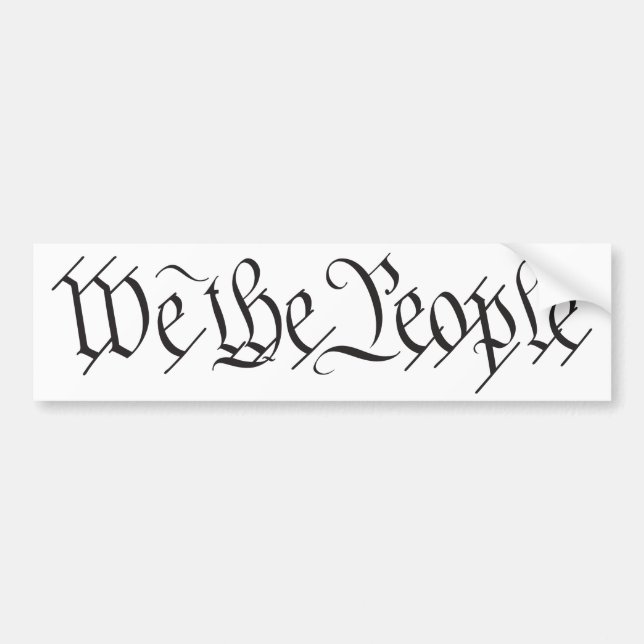 Autocollant De Voiture Nous Le Peuple Bumper Sticker (Devant)