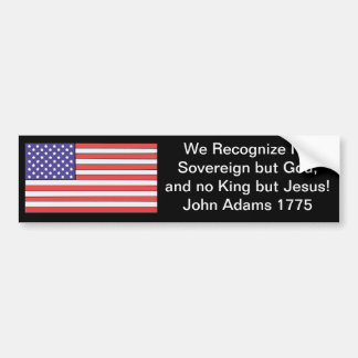 Autocollant De Voiture Nous n'identifions pas souverain mais Dieu, et